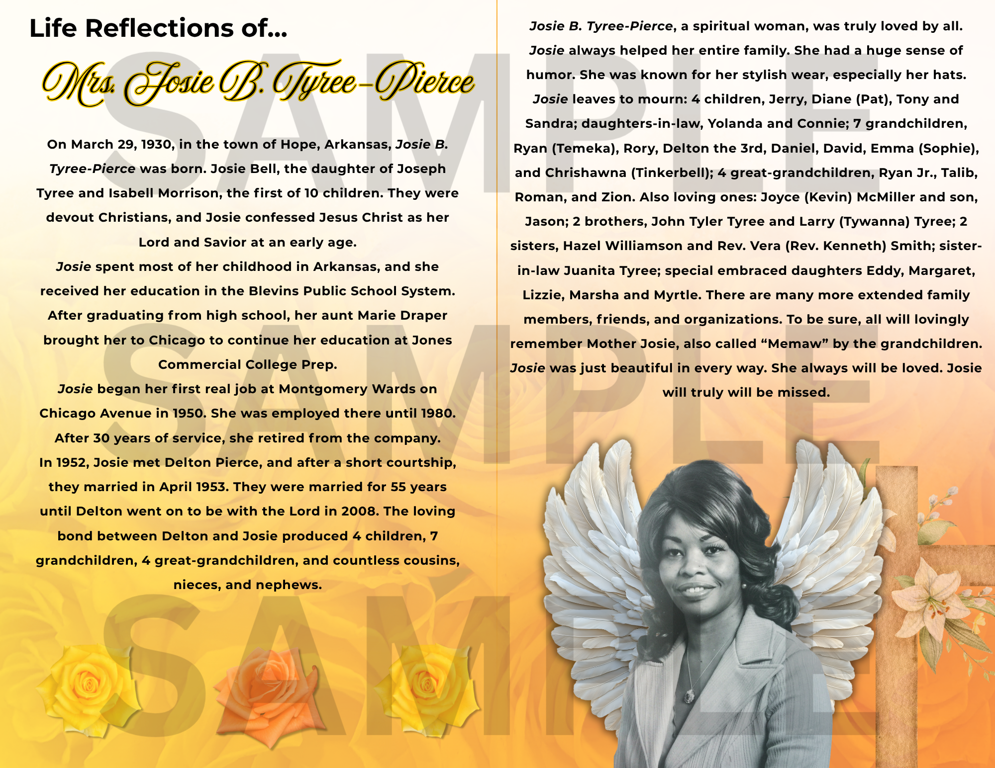 Standard 8 Page Funeral Program