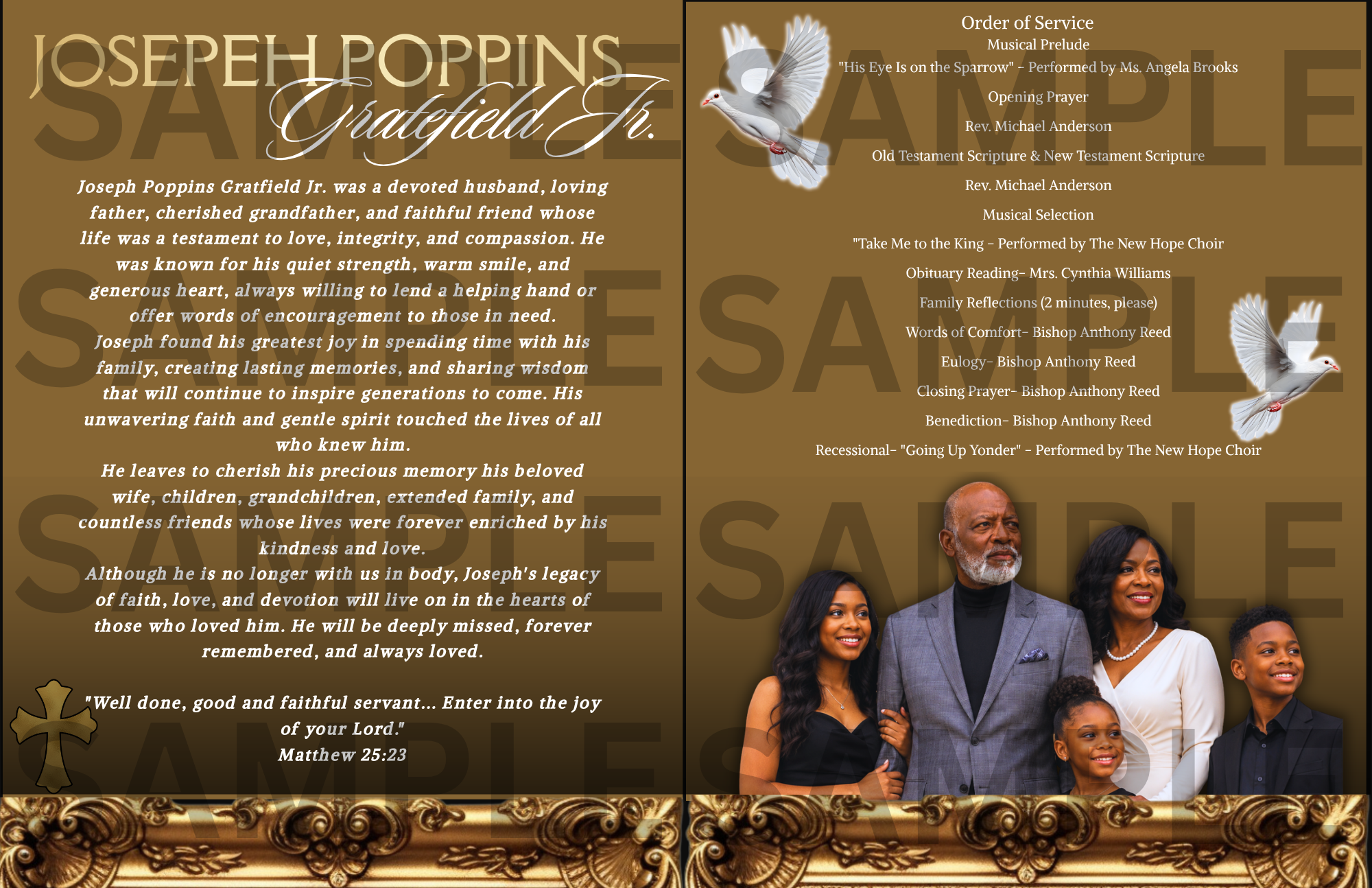 Premium 4-Page Funeral Program