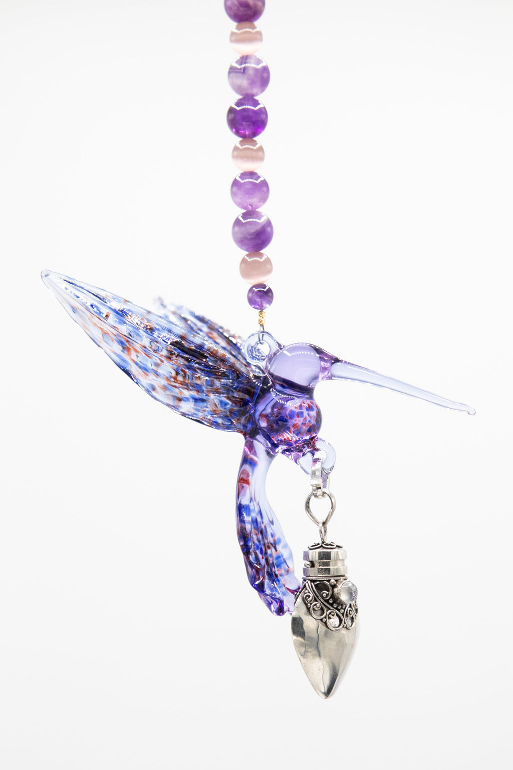 Purple Hummingbird II with Keepsake Urn