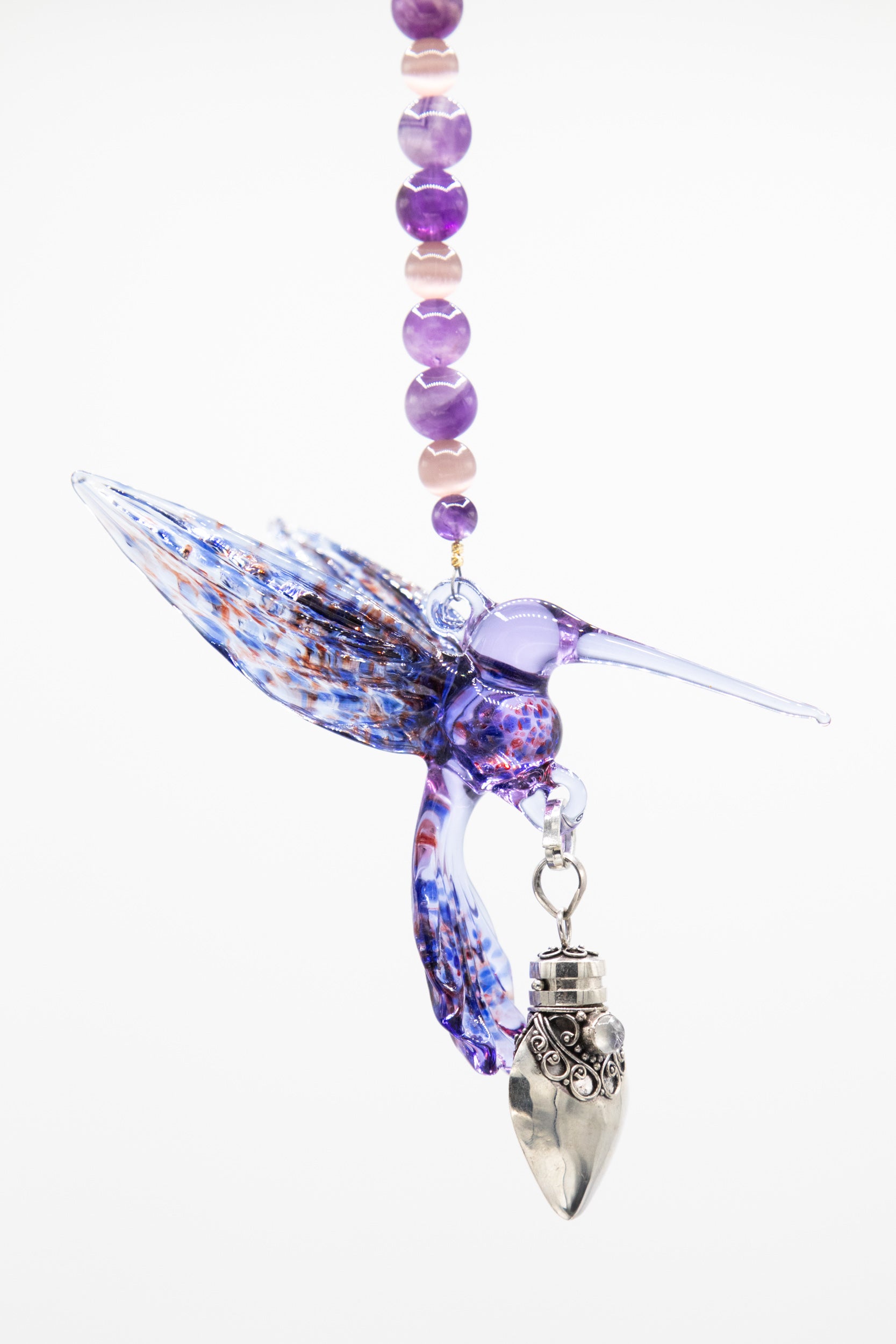 Purple Hummingbird II with Keepsake Urn