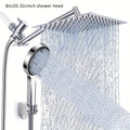 High Pressure Rainfall & Handheld Shower Head – Adjustable, Chrome/Black