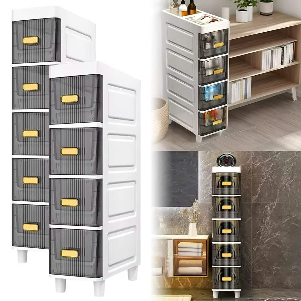 Slimline Multi-Drawer Storage Cabinet – 3, 4, or 6 Layer