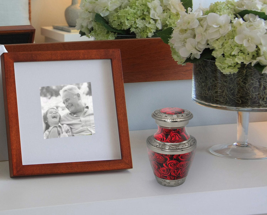 Crimson Rose Extra Large Urn or Companion Urn – Extra Large Urns for Human Ashes | XL Urn & XXL Urn