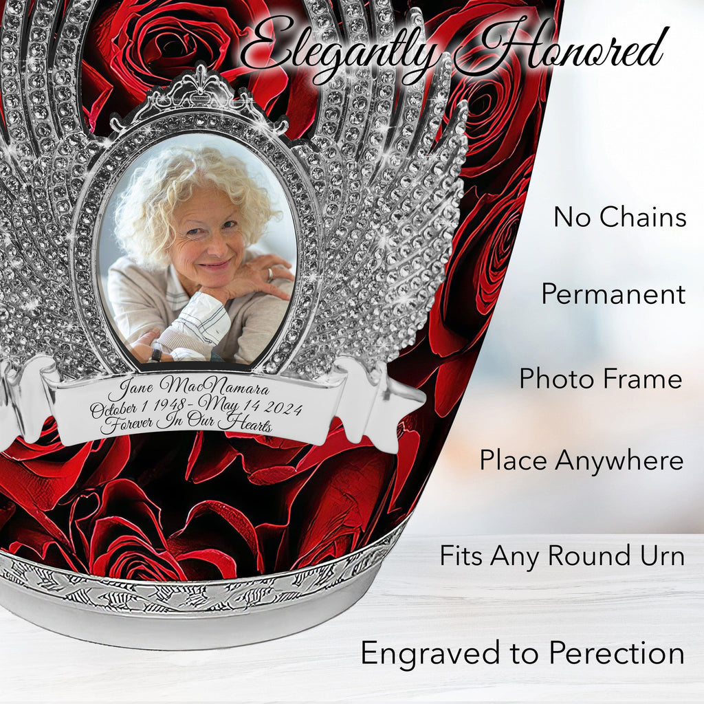Crimson Rose Extra Large Urn or Companion Urn – Extra Large Urns for Human Ashes | XL Urn & XXL Urn