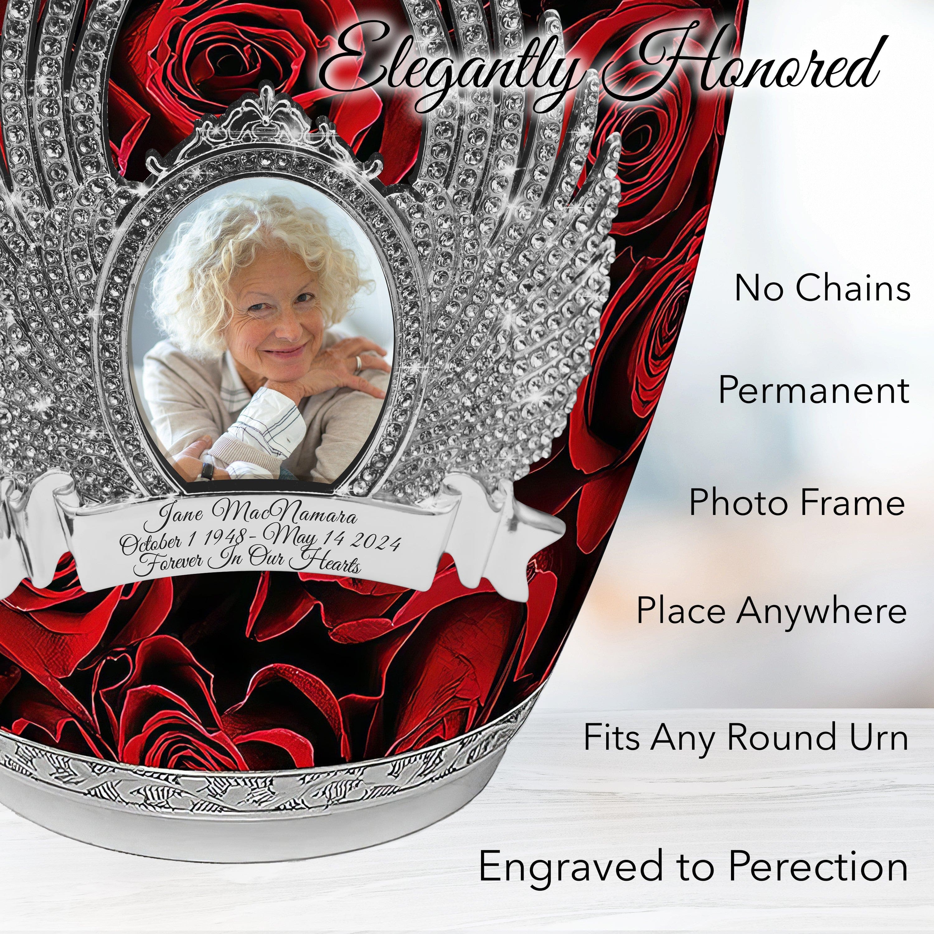 Crimson Rose Extra Large Urn or Companion Urn – Extra Large Urns for Human Ashes | XL Urn & XXL Urn