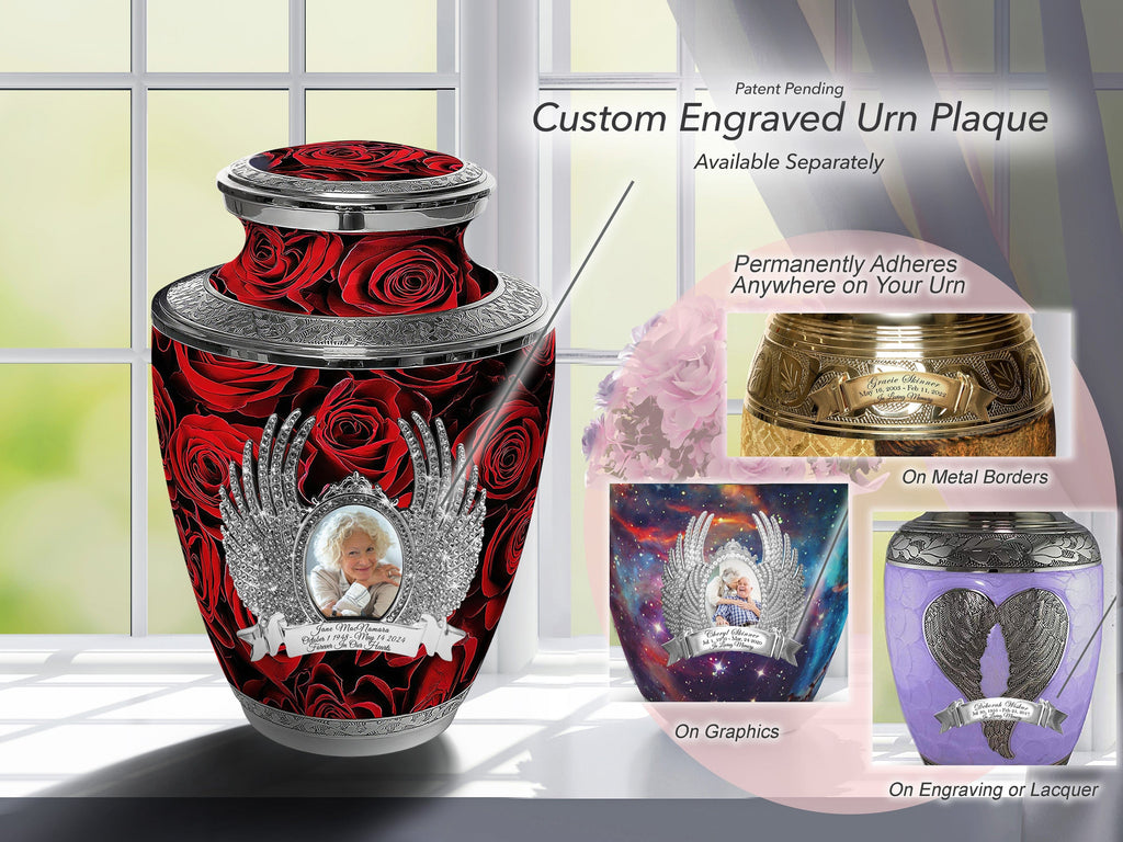 Crimson Rose Extra Large Urn or Companion Urn – Extra Large Urns for Human Ashes | XL Urn & XXL Urn
