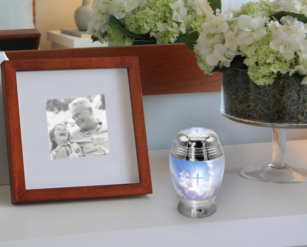 Heavenly Cross Cremation Urns for Human Ashes - Large Adult Funeral Urn