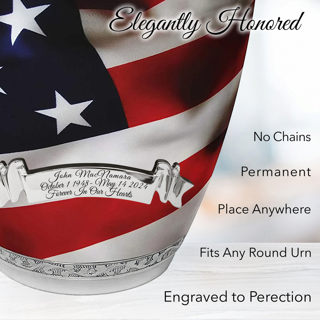 American Flag Cremation Urns for Human Ashes - Large Adult American Flag Urn for Ashes