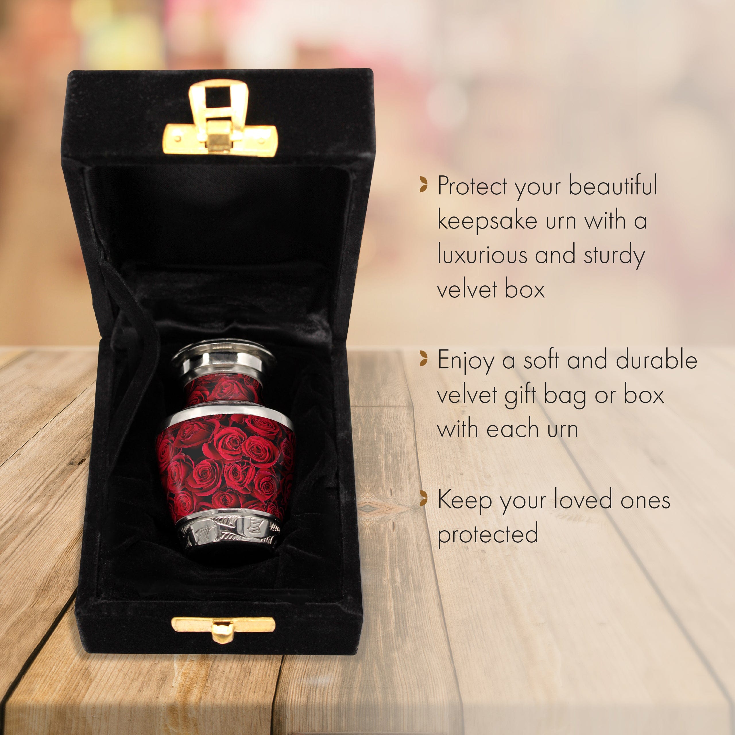 Crimson Rose Extra Large Urn or Companion Urn – Extra Large Urns for Human Ashes | XL Urn & XXL Urn
