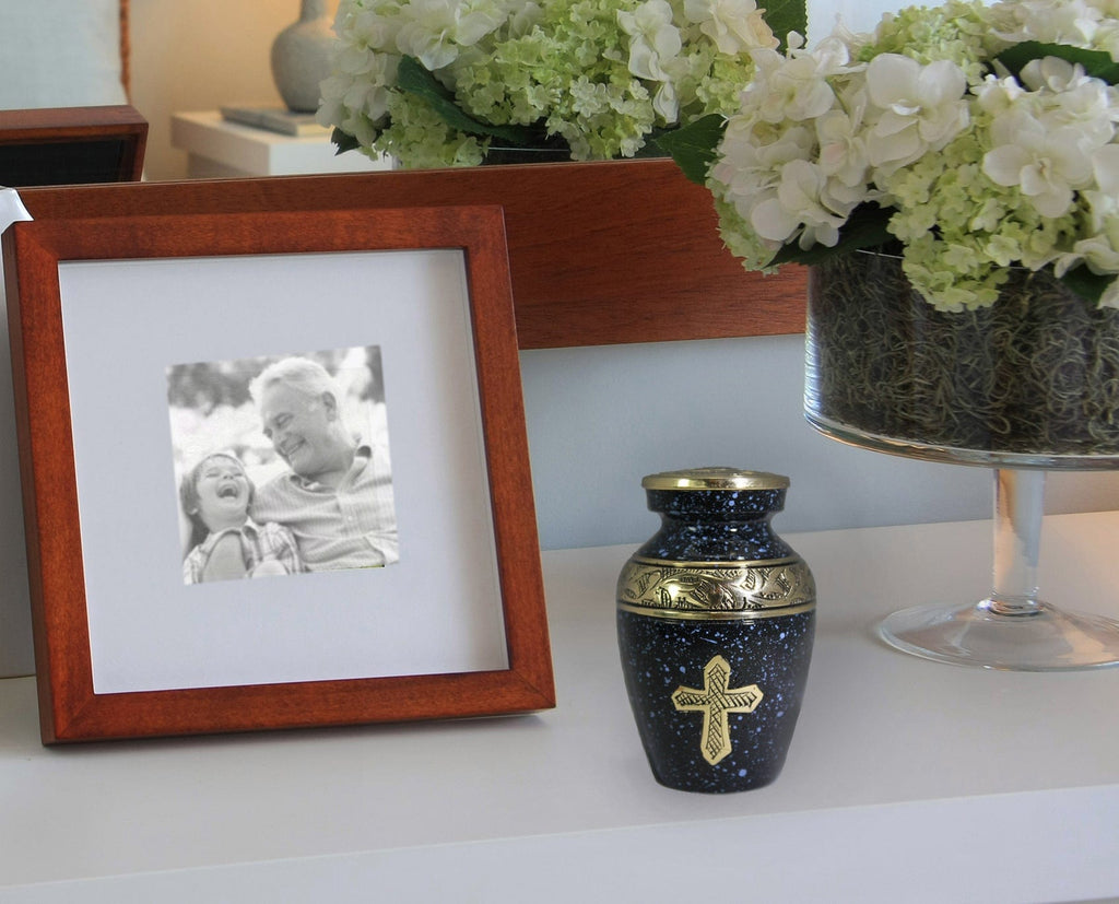 Love of Christ Black Cross Extra Large Urn or Companion Urn – Extra Large Urns for Human Ashes | XL Urn & XXL Urn