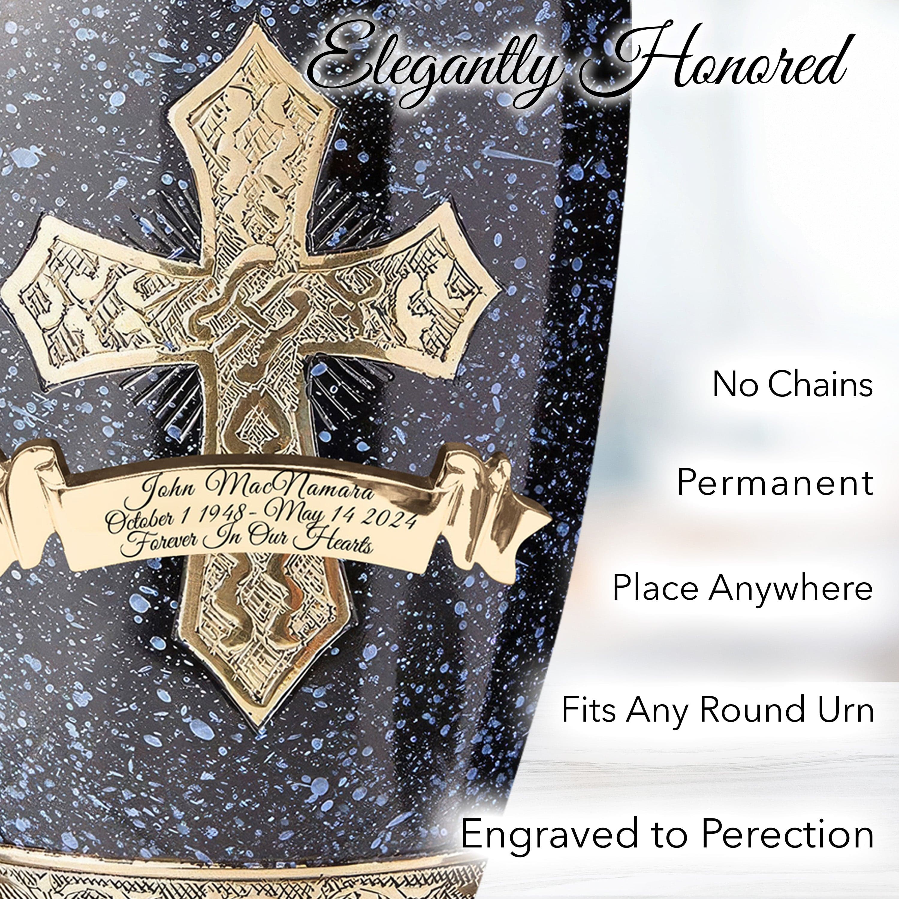 Love of Christ Black Cross Extra Large Urn or Companion Urn – Extra Large Urns for Human Ashes | XL Urn & XXL Urn